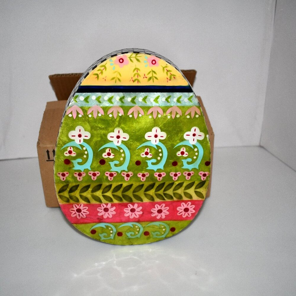 Mackenzie-Child Calico LARGE Lidded Egg Box #35517-4338 NIB